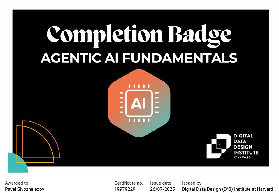 Harvard D^3 Institute — Agentic AI Fundamentals